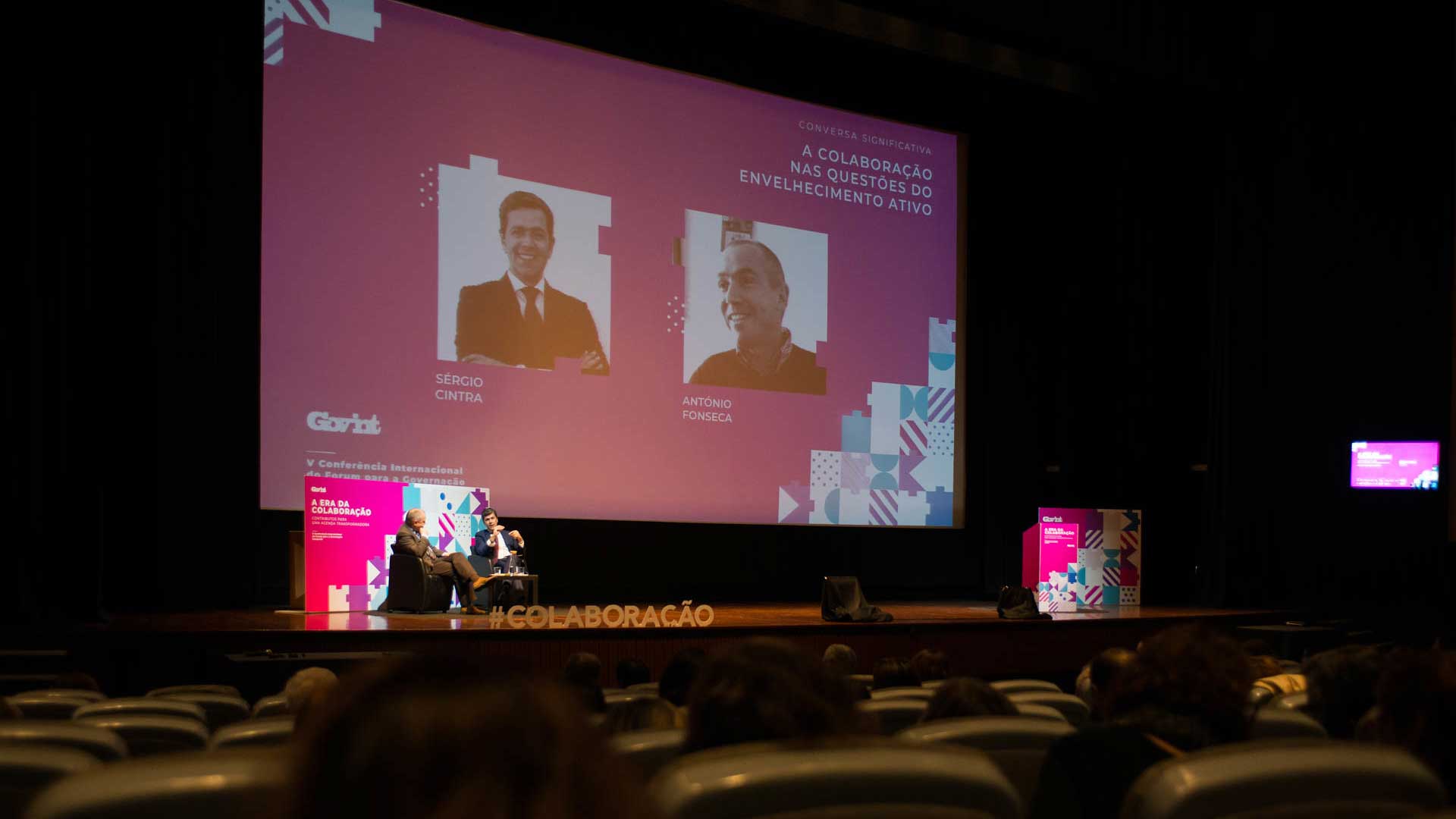 Sérgio Cintra no palco da V Conferência Internacional do Fórum para a Governação Integrada