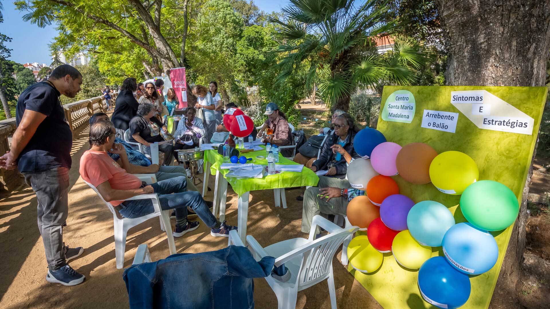 visitantes na Feira de Saúde e Bem-Estar da Ajuda