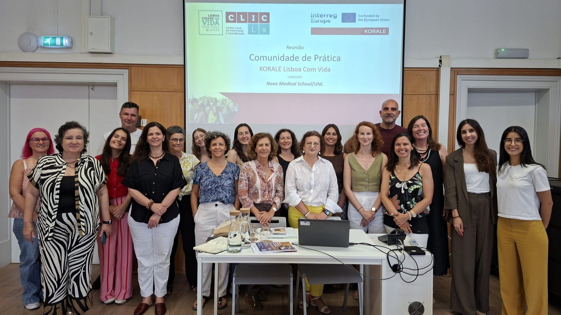 Representantes das entidades Alegria de Viver, Universidades Sénior - do Lumiar, Sta. Maria maior e dos Serviços Sociais da CML -, Associação Coração Amarelo, A Paróquia do Campo Grande com o Programa Sempre Acompanhados, a Rede ¼ da UNL, o Movimento 55+, a Associação Mais Proximidade, o Projeto RADAR, a JF de S. Domingos de Benfica e a Câmara Municipal de Lisboa