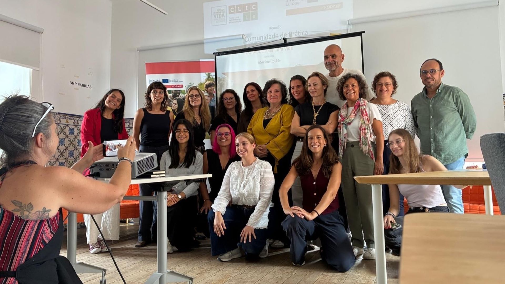 20 representantes de projetos e organizações que trabalham na promoção do envelhecimento ativo e na prevenção da solidão e do isolamento social na cidade de Lisboa